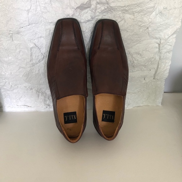 N.Y.L.A Men's Earl Slip-on Brown Leather Shoe 10.5 - Picture 3 of 5